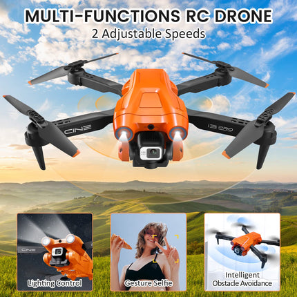 Mingfuxin salokāms drons ar kameru iesācējiem, RC kvadrokoptera drons ar lietotni WIFI FPV tiešraides video, augstuma noturēšana, bezgalvas režīms, vienas taustiņa pacelšanās un nosēšanās pieaugušajiem un bērniem