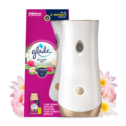 Glade (Brise) automātiskais aerosols, telpas aromāts, turētājs, ieskaitot. 1 uzpilde, Relaksējošs dzens, 269 ml