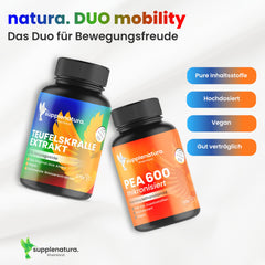 PEA kapsulas | MIKRONIZĒTS: 600 mg palmitoiletiololamīda vienā kapsulā | 120 kapsulas | 100% tīri zirņi, laboratoriski pārbaudīti | Ražots Vācijā — SUPPLENATURA®
