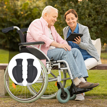 Colexy 2 Comfort rollatora rokturu iepakojums, ergonomiskas formas, gumijas rokturi, rollatora rokturis, rollatora turētājs, labais un kreisais, rokturis mobilitātes palīglīdzeklim, φ 22 mm (melns)