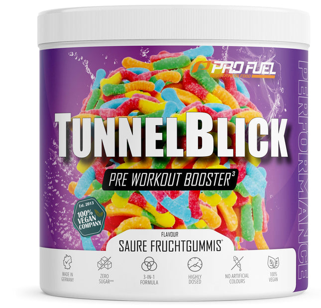 Pre-Workout Booster³ SKORU AUGĻU KOŠĻĀJAMĀS KONFEKTES 440g - neticami gardas - TUNNELBLICK Training Booster³ ar citrulīnu, arginīnu, taurīnu, kofeīnu, guarānu un magniju - optimāli dozētas - 100% vegānas