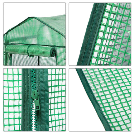 LARMNEE maza siltumnīca, plastmasas siltumnīca balkonam, tomātu siltumnīca stabila, 3 plauktu siltumnīca, 69 x 49 x 126 cm, terases audzēšanas māja, PE sieta plēve, vietu taupoša, dārzs, zaļa EGN03GH02