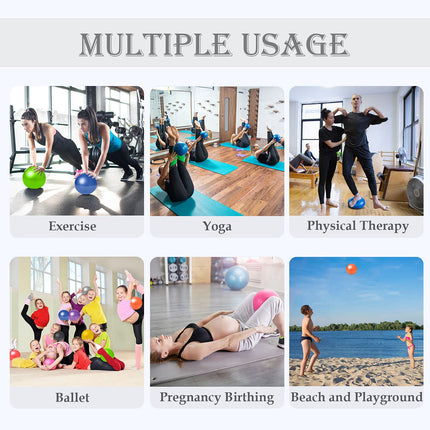 Pilates bumba, vingrošanas bumba maza, 22 cm Pilates bumba, vingrošanas bumbas bērniem, Overball fitnesa bumba jogas bumba fitbola birojs ergonomisks līdzsvara aprīkojums jogai vingrošanai sporta zāles vingrinājumi fitnesa terapijas piederumi