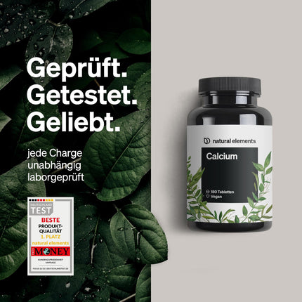 Kalcija tabletes – 800 mg kalcija no kalcija karbonāta vienā dienas devā – 180 tabletes 3 mēnešiem – vegānas, lielas devas, bez nevēlamām piedevām – ražotas Vācijā un laboratoriski pārbaudītas
