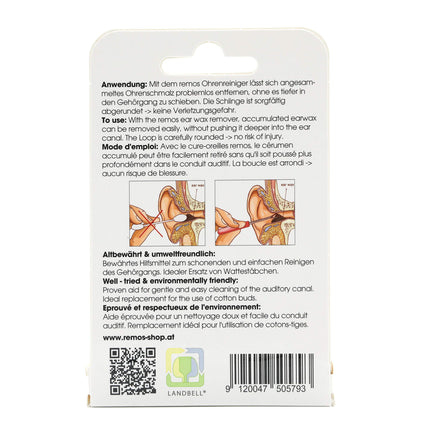 REMOS ausu tīrītājs higiēniskai ausu sēra noņemšanai. Garums 6,5 cm.