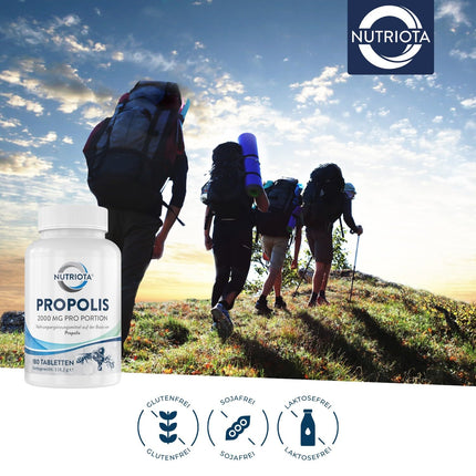 Propoliss 1000 mg | 180 lielas propolisa devas tabletes | Dabisks imūnsistēmas atbalsts, kakla sāpju mazināšana un spēcīgs antioksidants | Autors Aceso