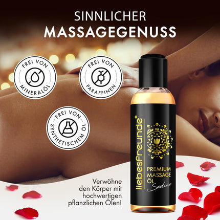 liebesfreunde® PREMIUM masāžas eļļa patīkamām masāžām - Erotiska masāžas eļļa, 150 ml