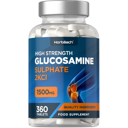 Glikozamīna sulfāts 1500 mg 2KCl | Glikozamīna sulfāts | 360 tabletes ar augstu devu | Glikozamīna sulfāts | no Horbaahas