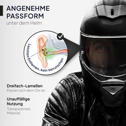 Senner ® MotoPro dzirdes aizsargi — ausu aizbāžņi motocikliem un motosportam, viegli valkājami un klusi, samazina vēja troksni, satiksmes troksnis paliek dzirdams, ar alumīnija korpusu, atkārtoti lietojami, trokšņu aizsardzības ausu aizbāžņi