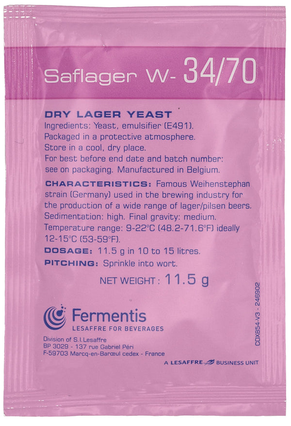 Fermentis alus raugs US-05 W 34/70 S-33 S-23 augšējās fermentācijas apakšējās fermentācijas (W 34/70)