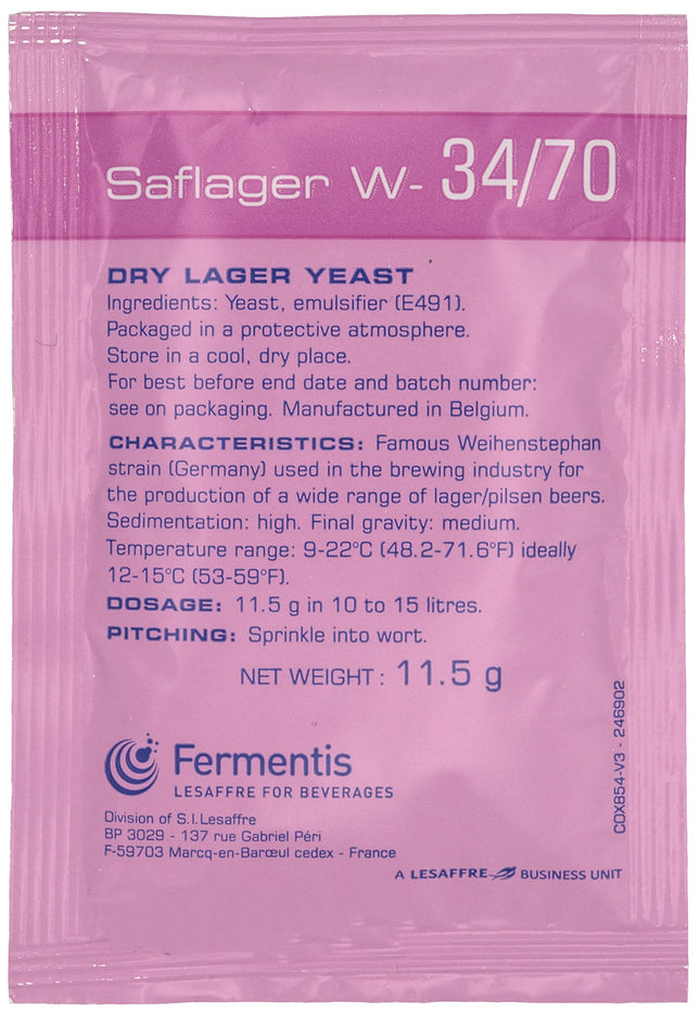 Fermentis alus raugs US-05 W 34/70 S-33 S-23 augšējās fermentācijas apakšējās fermentācijas (W 34/70)
