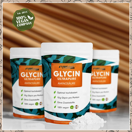 Glicīna pulveris 1 kg - optimāli dozēts ar 10 g glicīna dienā - Glicīns Ultrapure ar tīrību virs 99,9% - Aminoskābe bez piedevām - laboratoriski pārbaudīts ar sertifikātu - 100 dienu piegāde