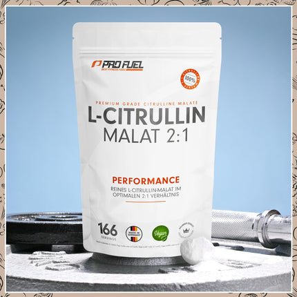 L-citrulīna malāta 2:1 pulveris 500 g, optimāli dozēts, lieliska šķīdība, ideāli piemērots kā uztura bagātinātājs pirms treniņa, augstākā tīrības pakāpe, laboratoriski pārbaudīts, bez piedevām, 100 % vegāns
