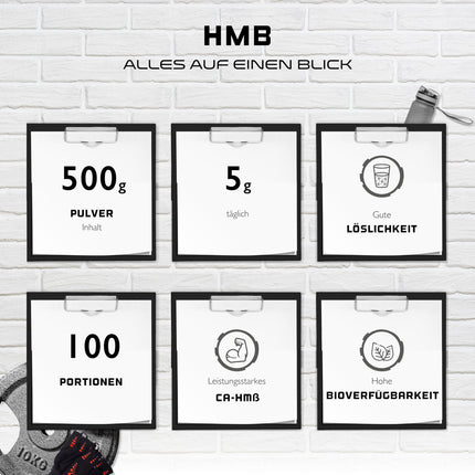HMB - 500 g pulveris - augsta tīrības pakāpe - beta-hidroksibetametilbutirāta aminoskābe - laboratoriski pārbaudīts - vegāns