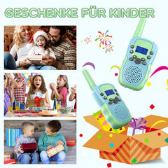 Rācija bērniem, Bakoherp uzlādējama rācija 3–12 gadus veciem bērniem, bērnu radio uzlādējama ar 8 kanāliem, LED lukturītis, VOX funkcija piedzīvojumiem, kempingam, pārgājieniem
