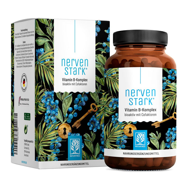 B vitamīnu komplekss (B1-B12) ar 3 aktīviem kofaktoriem - Visi 8 B vitamīni - Vegānu B vitamīnu komplekss - Augstas devas B vitamīnu komplekss ar kofaktoriem - Nervus stiprina *