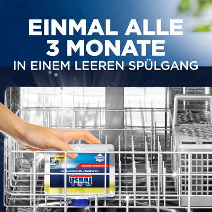 Finish Machine Deep Cleaner Citrus – šķidrs trauku mazgājamās mašīnas tīrīšanas līdzeklis pret kaļķakmeni un taukiem tīrai trauku mazgājamajai mašīnai – izdevīgs iepakojums ar 4 x 250 ml trauku mazgājamās mašīnas tīrīšanas līdzekļa ar citrona aromātu