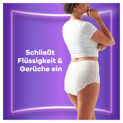 Always Discreet Incontinence Panties Plus sievietēm, L, 32 biksītes, novērš noplūdi un nepatīkamas smakas, ērtas un tik tikko pamanāmas