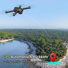 Loolinn | Drons ar 4K kameru kā dāvana iesācējiem - svars zem 250 g, lidojuma laiks 50 minūtes, divas baterijas, 4K fotoattēli, 2K video, viedais GPS atgriešanās lidojums, C0 klasifikācija - GPS drons (dāvanas ideja)