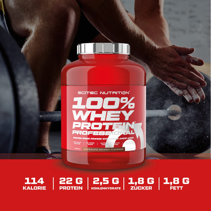 Scitec Nutrition 100% sūkalu proteīns Professional - bagātināts ar papildu aminoskābēm un gremošanas enzīmiem - bez glutēna - bez palmu eļļas, 2,35 kg, šokolādes
