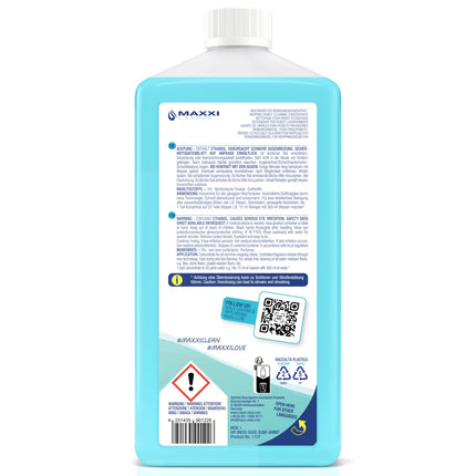 Maxxi Clean | 750 ml grīdas tīrīšanas līdzeklis ar svaigu aromātu | piemērots visiem robotizētajiem mopiem | Universāls tīrīšanas līdzekļa koncentrāts | Tīrīšanas šķidrums grīdām, parketam, flīzēm | Putekļsūcēja tīrīšanas līdzeklis