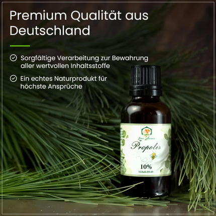 Propolisa pilieni bez spirta, piemēroti arī bērniem un dzīvniekiem – 30 ml – Tīrs propolisa ekstrakts no biškopjiem Vācijā – bez piedevām