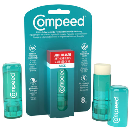 Compeed prettulzu zīmulis — neredzami aizsargā pret tulznām un nobrāzumiem — acumirklī samazina berzi uz ādas, 1 zīmulis (8 ml)