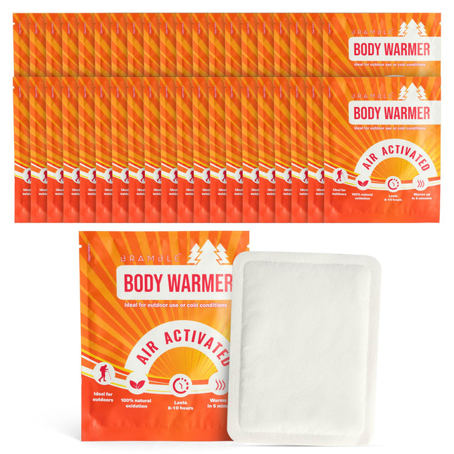 BRAMBLE 40 sildoši plāksteri mugurai, kaklam, kaklam, pleciem - sildoši spilventiņi, muguras sildītāji - sāpju plāksteri menstruācijām (8 stundu sildīšana)