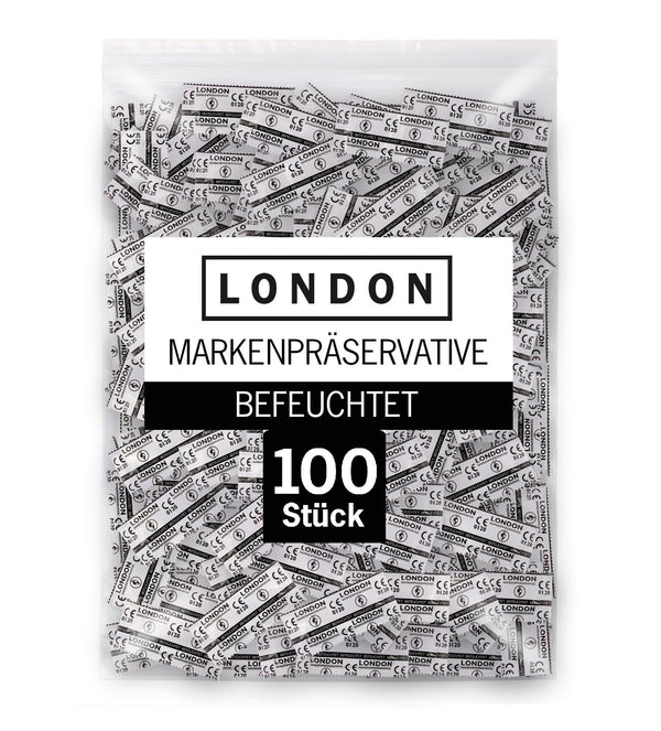 London Q600 mitrie prezervatīvi – Sensi-fit piegriezums drošai piegulšanai un lubrikēti ar silikona gēlu – 100 gabalu iepakojums (1 x 100 gabali)