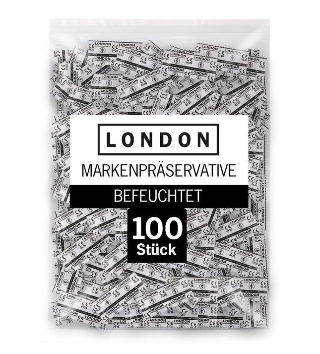 London Q600 mitrie prezervatīvi – Sensi-fit piegriezums drošai piegulšanai un lubrikēti ar silikona gēlu – 100 gabalu iepakojums (1 x 100 gabali)