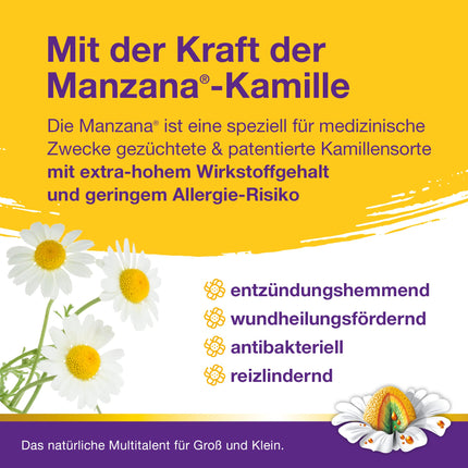 Kamillosan brūču un dziedināšanas vanna: kumelīšu vannas piedeva sēžamvannām, pret niezi, hemoroīdu sūdzībām, ādas iekaisumiem, 250 ml
