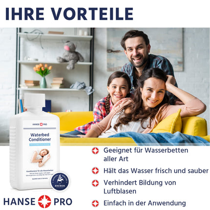 HANSE PRO ūdensgultu kondicionieris, 250 ml I Ūdensgulta I Kondicionieris I Kopšana I Tīrīšana I Aizsardzība I Kondicionieris I Piemērots visām ūdensgultām (1 x 250 ml)