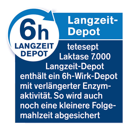 tetesept Lactase 22 000 – laktāzes tabletes laktozes nepanesības gadījumā – uztura bagātinātājs ar tūlītēju iedarbību un 6 stundu ilgstošu depo – 1 bundža ar 40 tabletēm