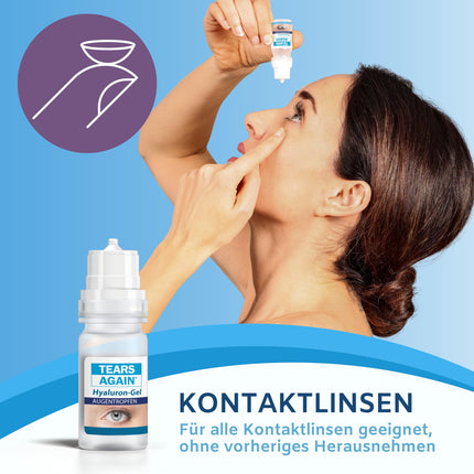 ATKAL ASARAS Hialurona 0,3% komplekta gela acu pilieni sausām, apsārtušām, iekaisušām vai niezošām acīm, intensīvai acu virsmas mitrināšanai, bez konservantiem, 2 x 10 ml šķīdums