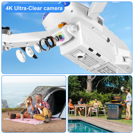 Drons ar 1080P HD kameru bērniem, WiFi FPV drons iesācējiem, RC kvadrokopters ar 2 baterijām, gravitācijas sensors, 3D apgriešanas režīms, pacelšanās/nosēšanās ar vienu pogu, augstuma noturēšanas režīms, bezgalvas režīms