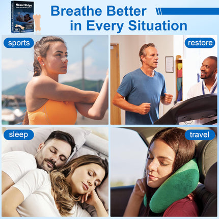 Krākšanas apturēšanas deguna strēmeles pret krākšanu - 120 deguna strēmeles Elpojiet labāk Deguna strēmeles, deguna strēmeles pret krākšanu miegam un sportam