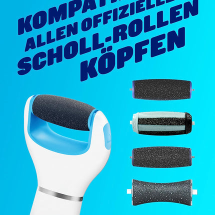 Scholl Expert Care, tulznu noņemšana zīdaini mīkstām pēdām, elektrisks tulznu noņemšanas līdzeklis ātrai un vienkāršai lietošanai (ar jūras minerālu rullīti precīziem rezultātiem, 1 ierīce, ieskaitot rullīti) 1 gab.