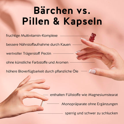 Kolagēna un hialuronskābes želejkonfektes – Skaistuma komplekss ar 2500 mg VERISOL® kolagēna, koenzīma Q10, C un E vitamīniem dabīgai ādas kopšanai – 90 gabali – Bez cukura – Lācīši ar ieguvumiem