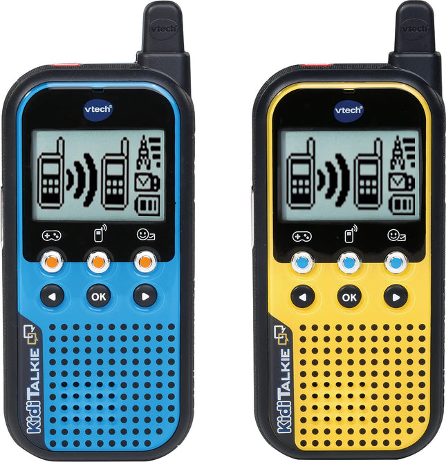 VTech KidiTalkie – 4-in-1 bērnu rācija ar LCD displeju, spēlēm, balss mainītāju, emocijzīmēm un daudz ko citu – bērniem vecumā no 4 līdz 12 gadiem
