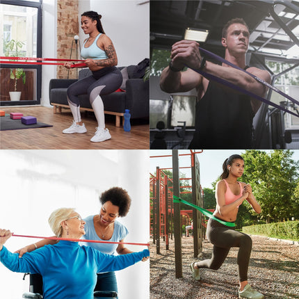 POWER GUIDANCE pretestības lentes, 5 gab. komplektā spēka treniņiem, ieskaitot pārnēsāšanas somu, pievilkšanās fitnesa lentes, spēka treniņu lentes fitnesam/sportam/muskuļu veidošanai/pievilkšanās vingrinājumiem/jogai/krosfitam