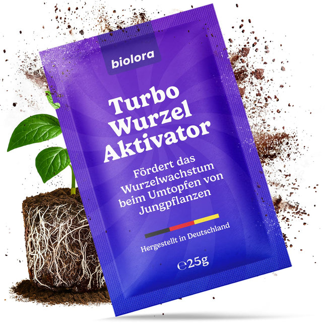BIOLORA® 25g Turbo sakņu aktivators - spēcīgai sakņu veidošanai spraudeņiem un jauniem augiem - iekštelpām un āra apstākļiem