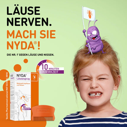 NYDA utu aerosols: kompensējama galvas utu ārstēšanas metode bērniem un pieaugušajiem, 50 ml