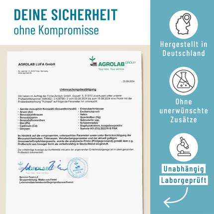 NATURTREU® Ruhepol - Ašvagandas kapsulas augstā devā - 120 vegānas kapsulas - 500 mg Ašvagandas dienā - Ašvagandas komplekss ar Rhodiola Rosea ekstraktu - Bez nevēlamām piedevām - Laboratorijā pārbaudīts