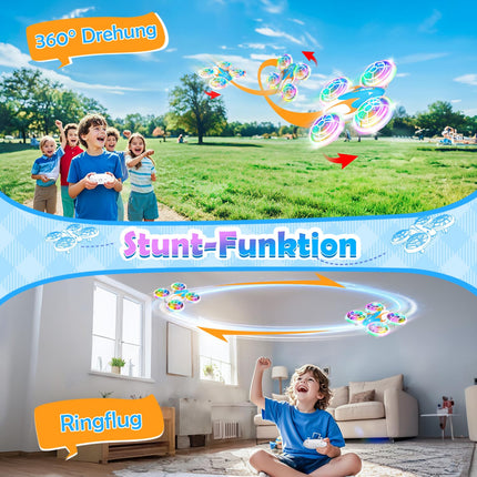 Zookao mini drons bērniem no 6+ gadu vecuma, Ziemassvētku dzimšanas dienas dāvanas bērniem. Tālvadības RC lidmašīnas mini drons bērniem un iesācējiem. Kvadrokopters ar LED gaismām.