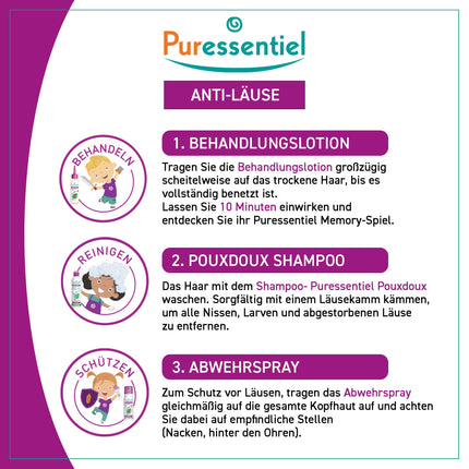 Puressentiel - pret utīm - galvas utu atbaidīšanas aerosols - galvas utis un gnīdas - atbaida utis un novērš invāziju - aktīvā viela 100% dabīgas izcelsmes - 75 ml