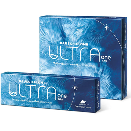 Bausch + Lomb ULTRA ONE DAY, sfēriskas dienas lēcas, augstākās kvalitātes mīkstās kontaktlēcas, 30 gab., / BC 8,6 mm / DIA 14,2 / -4,25 dioptrijas