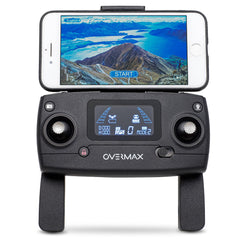 OVERMAX X-Bee 9.5 FOLD RC tālvadības drons ar 4K kameru, FPV WiFi Live, C0 klase, GPS, darbības rādiuss 600 m, akumulators 1820 mAh, lidojuma laiks līdz 22 minūtēm, ātrums līdz 40 km/h, LED diodes