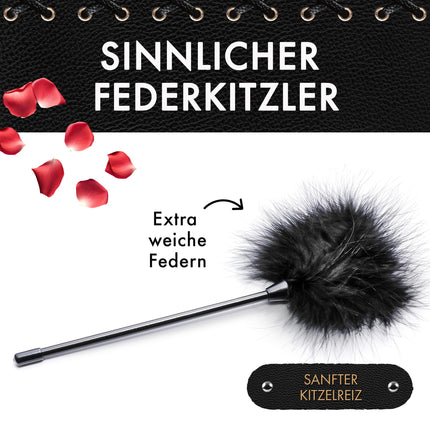 Liebesfreunde® Spalvu kutinātājs jutekliskām seksa spēlēm - Mazs seksa spalvu kušķis glāstīšanai un lutināšanai | Siešanas aksesuāri, BDSM seksa rotaļlietas pāriem