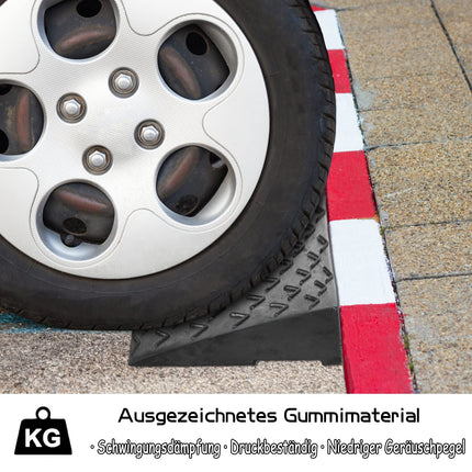 NAIZY 2 gab. apmales rampas gumijas 10 cm augsts durvju slieksnis rampa pārnēsājama gumijas rampa neslīdoša piekļuves rampa durvju slieksnis automašīnai, ratiņkrēslam