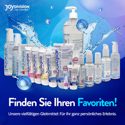 Joydivision Original AQUAglide 200 ml dabīgs lubrikants, kristāldzidrs un vegānisks lubrikants, pH optimizēts un saderīgs ar lateksa prezervatīviem